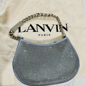 Lanvin crystal embellished satin Hobo bag runway
